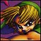 young Link slashing a plant