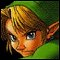 Link crouching low with his sword