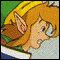 Link runs goofily from danger
